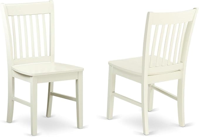 East West Furniture Dublin 5 Piece Set Includes a Round Dining Room Table with Dropleaf and 4 Kitchen Chairs, 42x42 Inch, DLNO5-LWH-W - LeafyLoom