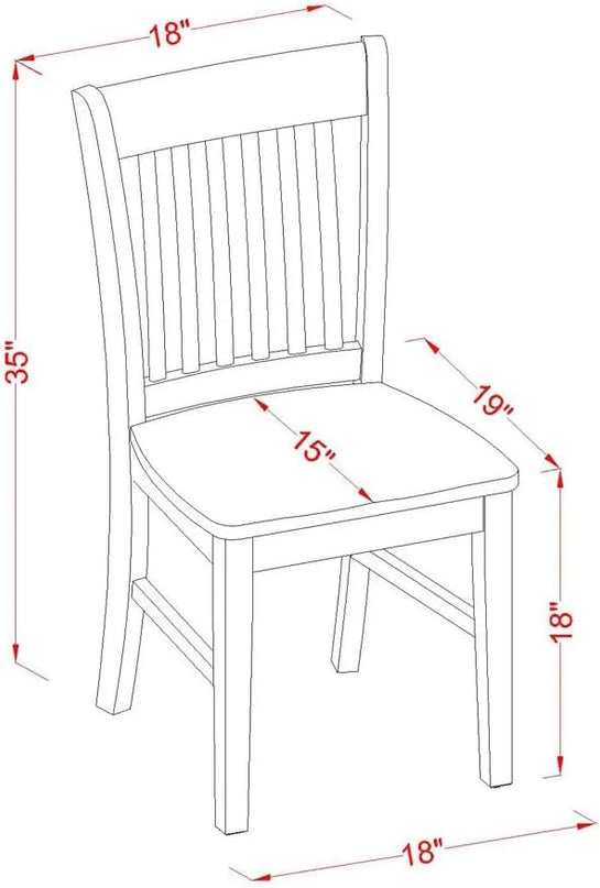 East West Furniture Antique 5 Piece Dinette Set for 4 Includes a Round Kitchen Table with Pedestal and 4 Dining Room Chairs, 36x36 Inch, Linen White - LeafyLoom