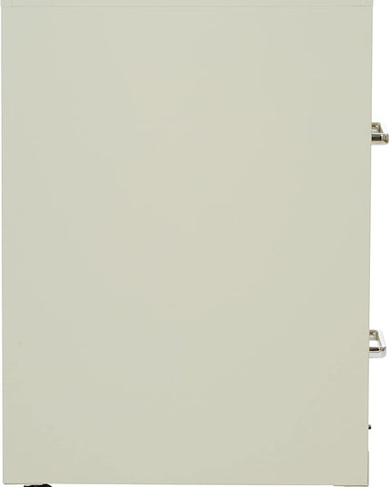 OSP Home Furnishings 2 Drawer Mobile Locking Metal File Cabinet, Tan - LeafyLoom