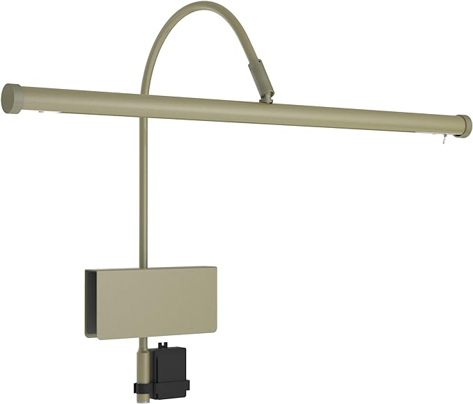 Cocoweb 19" LED Grand Piano Light in Antique Brass with Dimmer Clip - LeafyLoom