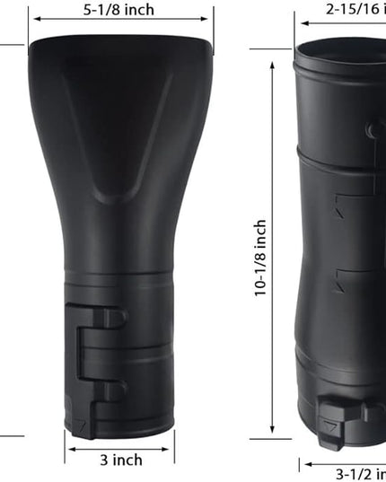 191B21-6 191L13-5 Adapter Pipe & 197889-6 Flat end Nozzle, Compatible with Makita Blower, for Makita X2 36V Hand Held Blower XBU02Z - XBU03 18V Brushless Cordless Blower - LeafyLoom
