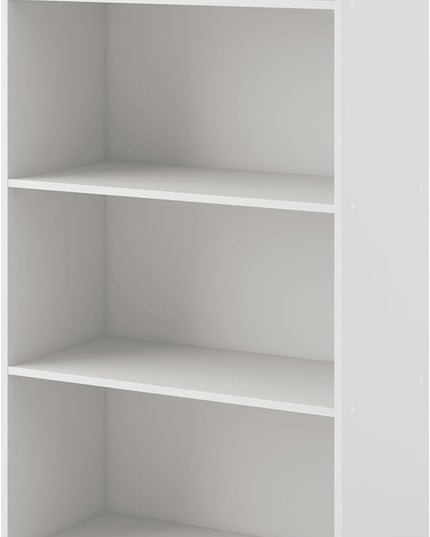 Apexa 4-Tier Cube Storage Organizer Shelves, Stackable Wood Bookcase Fits Cubby Bins for Organization, Dorm Teen Room Decor & Home Office, White - LeafyLoom