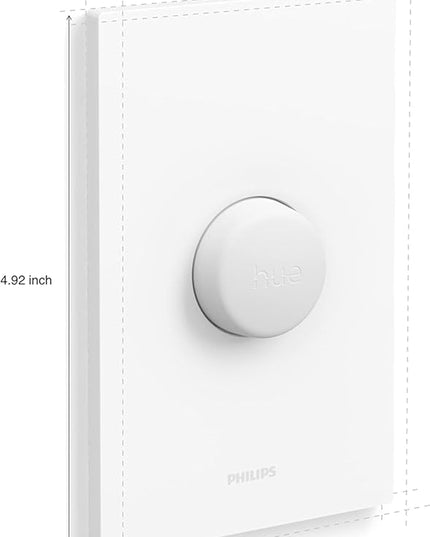 Philips Hue Wireless Smart Light Switch Button, White - 1 Pack - Portable and Battery Powered - Smart Home Control - Requires Hue Bridge - Easy, No-Wire Installation Philips
