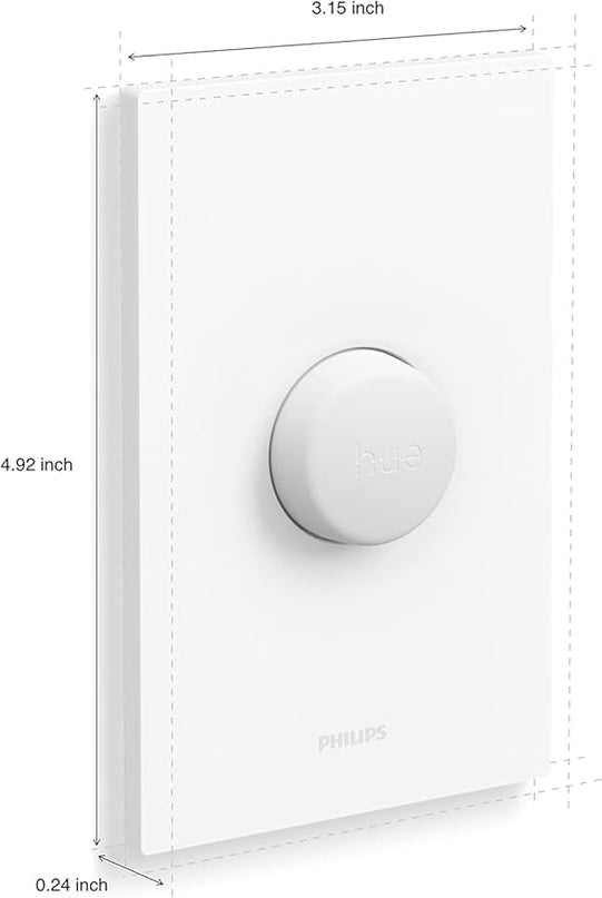 Philips Hue Wireless Smart Light Switch Button, White - 1 Pack - Portable and Battery Powered - Smart Home Control - Requires Hue Bridge - Easy, No-Wire Installation Philips