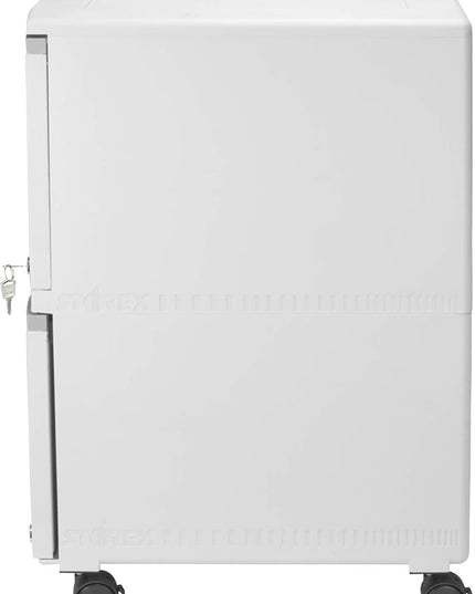 Storex 61310A01C File Cabinet, 1-Pack, Grey/Dark Grey - LeafyLoom