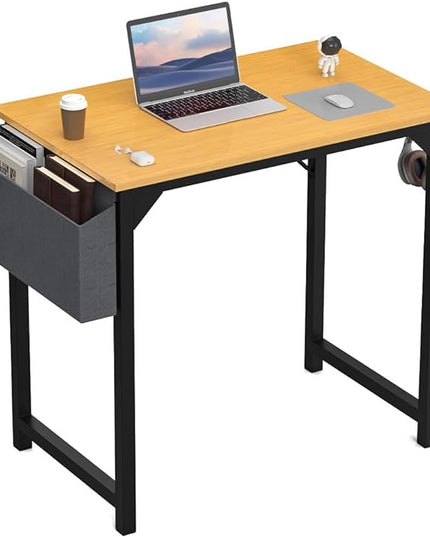 32 Inch Small Office Desk Modern Simple Style Writing Study Work Computer Table for Home Bedroom - LeafyLoom