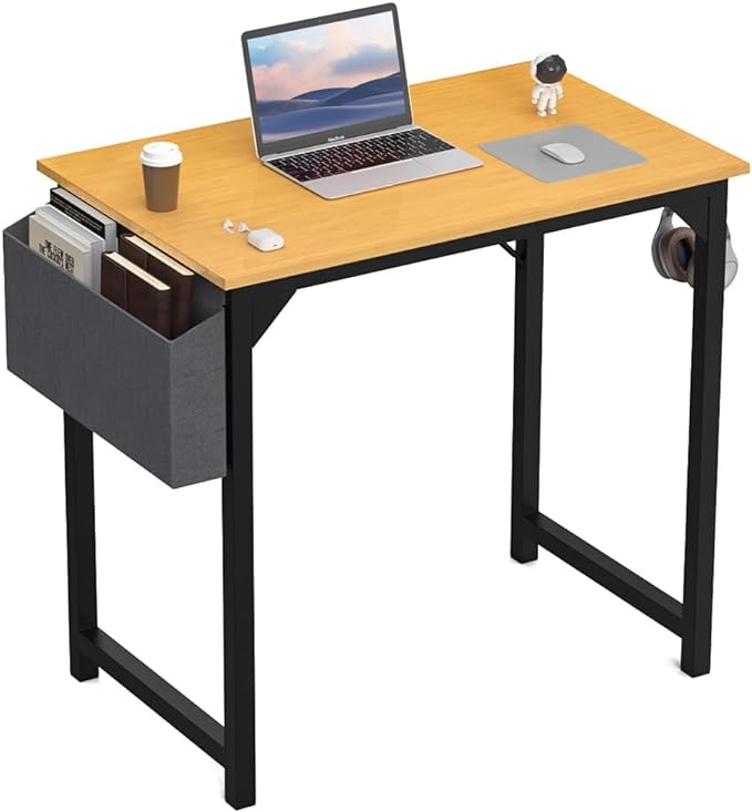 32 Inch Small Office Desk Modern Simple Style Writing Study Work Computer Table for Home Bedroom - LeafyLoom