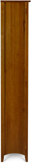 Camaflexi Shaker Style 6 Shelf Bookcase / Solid Wood / 72 inch Tall / Adjustable Shelving / Closed Back / Display Bookshelf for Living Room, Bedroom, Home and Office, Cherry - LeafyLoom