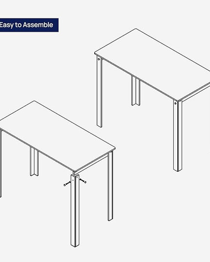 HMYHUM Acrylic Desk, 39.4" L x 19.7" W x 29.5" H, Clear Desk for Home Office for Laptop, Study, Writing, Vanity Table with Rectangular Legs, Modern, Easy Assembly - LeafyLoom