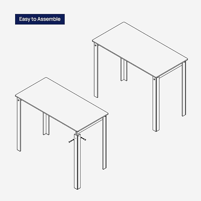 HMYHUM Acrylic Desk, 39.4" L x 19.7" W x 29.5" H, Clear Desk for Home Office for Laptop, Study, Writing, Vanity Table with Rectangular Legs, Modern, Easy Assembly - LeafyLoom