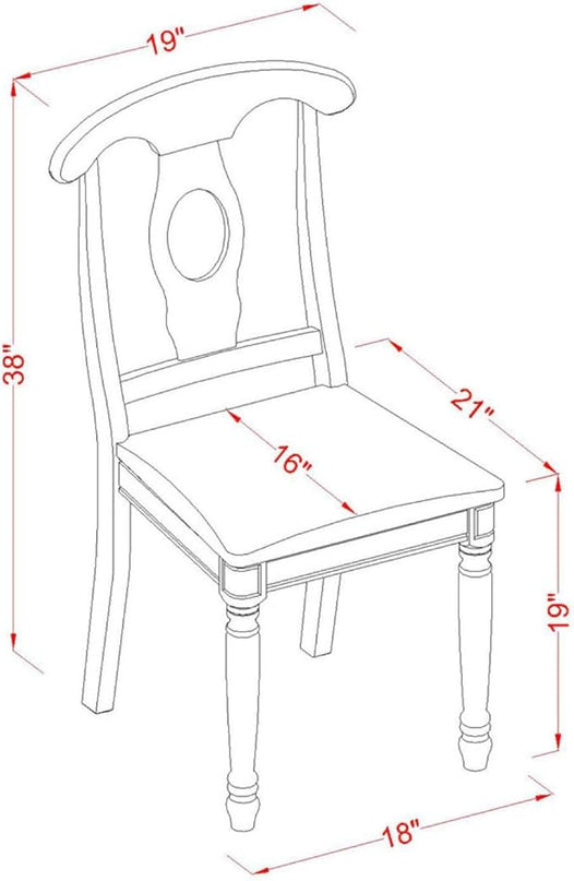East West Furniture SUKE5-BCH-LC Sudbury 5 Piece Set for 4 Includes a Round Table with Dropleaf & Shelves and 4 Faux Leather Kitchen Dining Chairs, 42x42 Inch - LeafyLoom