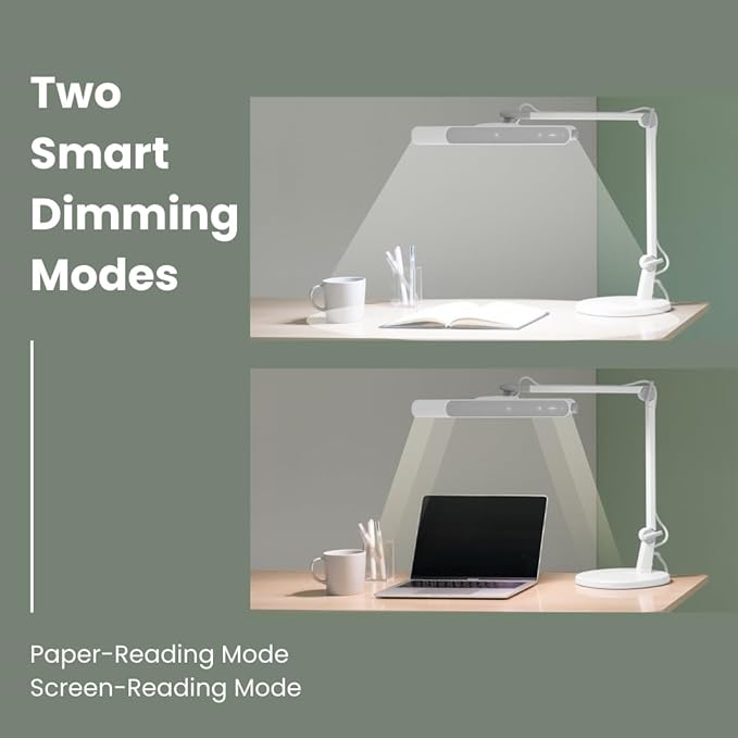 BenQ MindDuo 2 Kids Study Lamp (Purple), Wide & Even Illumination, Auto Dimming, Brightness & Color Adjustment, Presence Detection - LeafyLoom