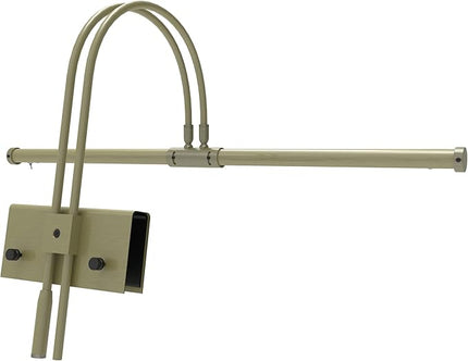 Cocoweb 22" Grand Piano Lamp, LED, Adjustable, Quality Lighting in Antique Brass, with Plug-in Adapter - GPLED22ABD - LeafyLoom