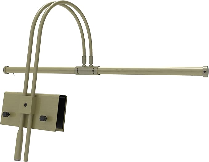 Cocoweb 22" Grand Piano Lamp, LED, Adjustable, Quality Lighting in Antique Brass, with Plug-in Adapter - GPLED22ABD - LeafyLoom