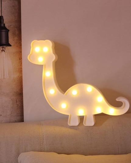 Dinosaur Decorations, Childen Kids Bedroom Decorative Table Lamps Battery Operated Marquee Animal Sign Dinosaur Wall Decoration, Gift for Dinosaur Lovers - LeafyLoom