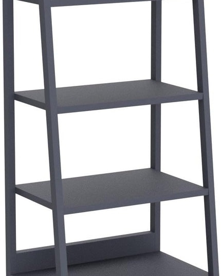 IOTXY 4 Tier Open Bookshelf - Steel and Wood Display Stand, 50CM Width Floor-Standing Bookcase, Black - LeafyLoom