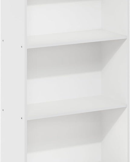 Furinno Basic 3-Tier Bookcase Storage Shelves, White/White - LeafyLoom