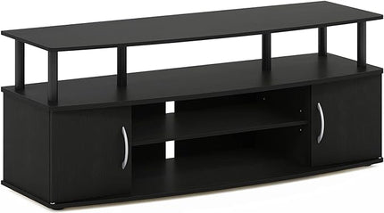 Furinno JAYA Large Entertainment Stand for TV Up to 55 Inch, Blackwood - LeafyLoom