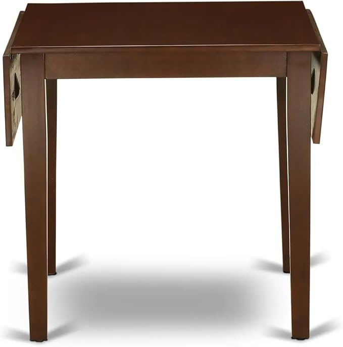 East West Furniture 1NDAB3-MAH-18 3 Piece Kitchen Set Contains a Rectangle Room Table with Dropleaf and 2 Coffee Linen Fabric Parson Dining Chairs, 30x48 Inch - LeafyLoom