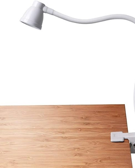 Clip on Reading Light, Clamp Lamp for Desk, 3000-6500K Adjustable Color Temperature, 6 Illumination Modes, 10 Led Beads(White) - LeafyLoom