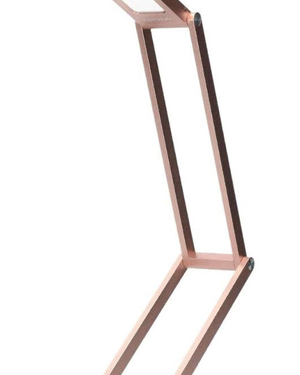 kwmobile Foldable LED Desk Lamp - Folding Portable USB Table Light with 3 Brightness Settings - for Home, Reading, Studying, Work, Travel - Rose Gold - LeafyLoom