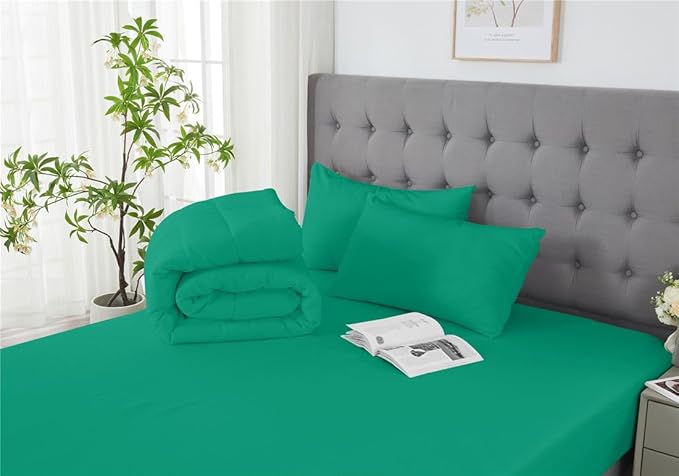 3 Piece Solid Color All Season Bedding Comforter Set Microfiber Soft Lightweight Bedding Set for Kids Teens Adults Room Decor with 1 Comforter and 2 Pillowcases Full - LeafyLoom