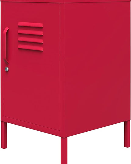 Novogratz Cache Metal Locker End Table, Magenta - LeafyLoom