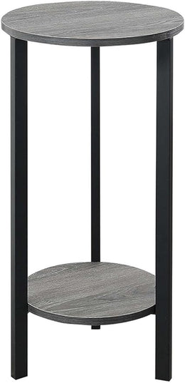 Convenience Concepts Graystone 31" Plant Stand, Weathered Gray / Black,Melamine - LeafyLoom