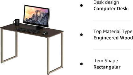 SHW Home Office 32-Inch Computer Desk, Espresso - LeafyLoom