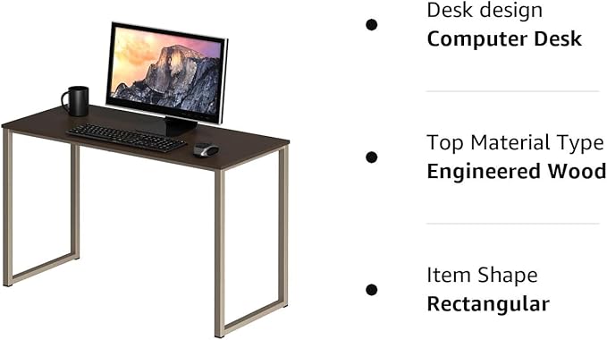 SHW Home Office 32-Inch Computer Desk, Espresso - LeafyLoom