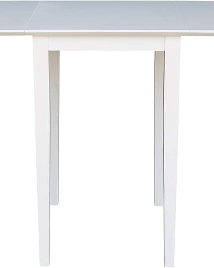 International Concepts Small Dropleaf Dining Table, White - LeafyLoom