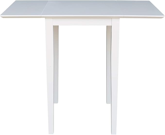 International Concepts Small Dropleaf Dining Table, White - LeafyLoom