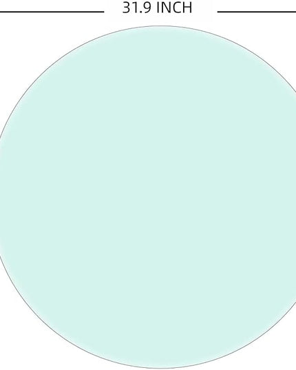 Round Tempered Glass Table Top, 32 Inch, Transparent - LeafyLoom