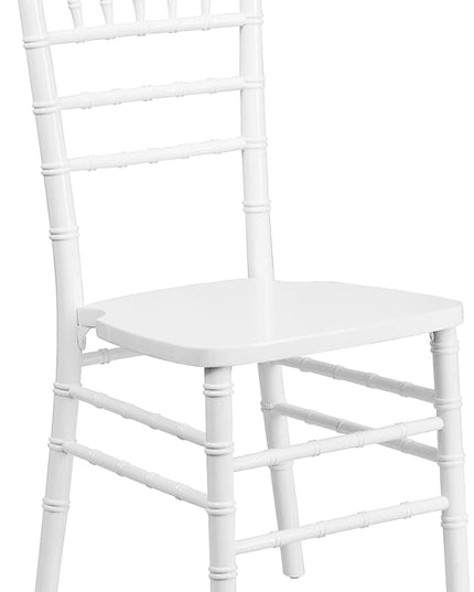 Flash Furniture Hercules Series Chiavari Chair for Formal Events and Banquets, Commercial/Residential All-Occasion Event Chair, White - LeafyLoom