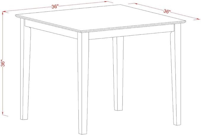 East West Furniture VERN3-WHI-C Vernon 3 Piece Counter Height Dining Set for Small Spaces Contains a Square Wooden Table and 2 Linen Fabric Upholstered Chairs, 36x36 Inch - LeafyLoom