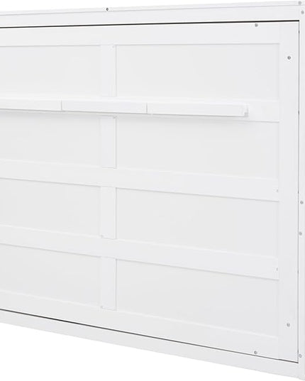 Merax Modern Farmhouse Solid Wood Murphy Bed Chest/Space Saving/Wood Slat Support/Full,White - LeafyLoom