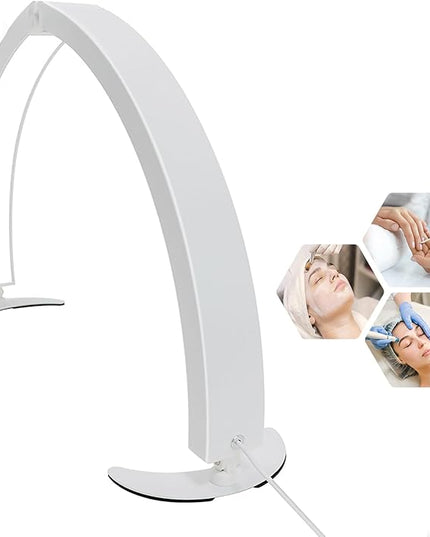 Adjustable Half Moon Light for Nail Desk, Professional LED Light Nail Lash Tech Lighting for Manicure, Pedicure, Tattoo, Lash Work, Manicure Light, Lash Light for Table White - LeafyLoom