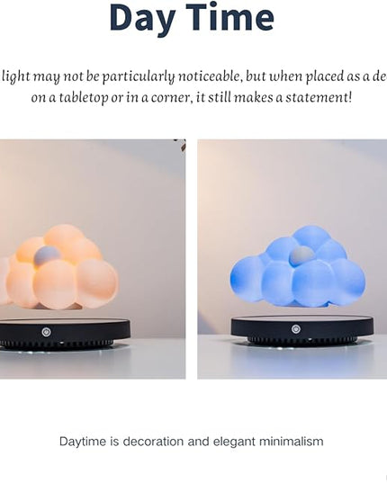 Levitating Cloud Lamp, Magnetic Floating Cloud LED Light Desk Lamp Table lamp Night Light，Unique Gifts Christmas Room Home Office Decor (Cloud Lamp) - LeafyLoom