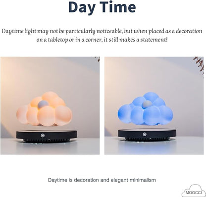 Levitating Cloud Lamp, Magnetic Floating Cloud LED Light Desk Lamp Table lamp Night Light，Unique Gifts Christmas Room Home Office Decor (Cloud Lamp) - LeafyLoom