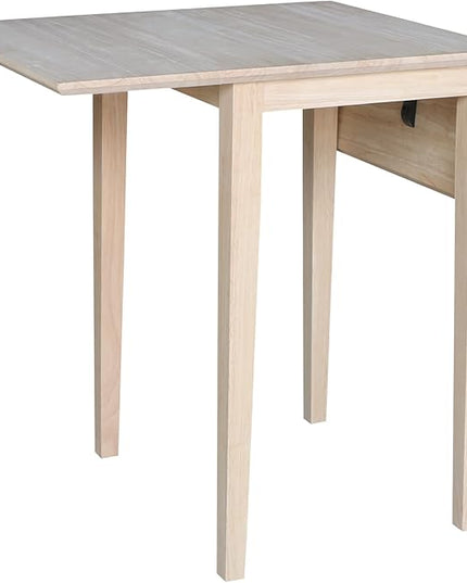 International Concepts Small Drop-leaf Table, Unfinished - LeafyLoom