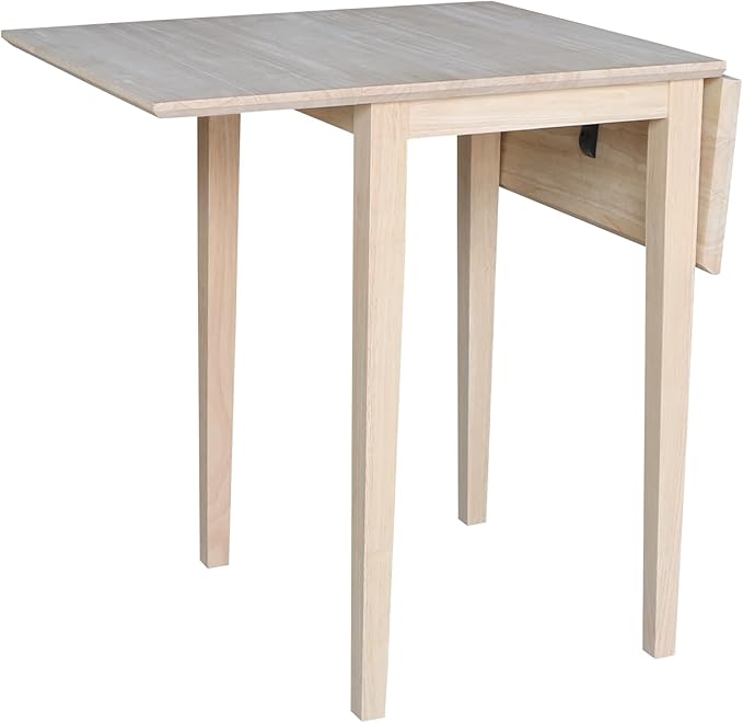 International Concepts Small Drop-leaf Table, Unfinished - LeafyLoom