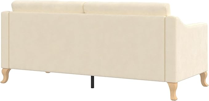 Mr. Kate Tess Sofa with Soft Pocket Coil Cushions, Small Space Living Room Furniture, White Linen - LeafyLoom