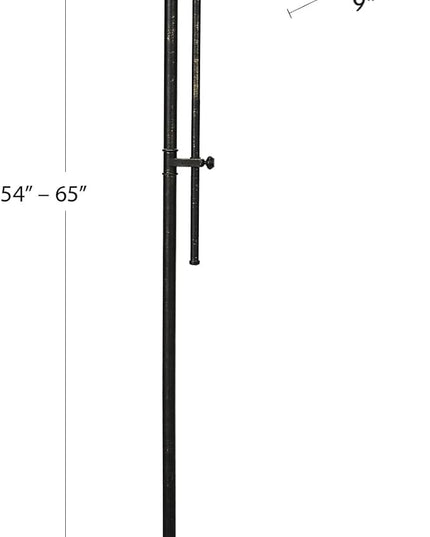 VONLUCE Floor Lamp, 65'' Tall Industrial Floor Lamp, Adjustable Height & Head Vintage Metal Standing Reading Pole Lamp, Floor Lamps for Living Room, Bedroom, Office, Farmhouse - LeafyLoom