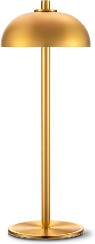 Rechargeable Cordless Table Lamp - 5000mAh Battery Operated Table Light, 3 Color Stepless Dimmable LED Table Lamp with Memory Function for Indoor, Outdoor, Dinner, Home, Restaurant.(Gold) - LeafyLoom