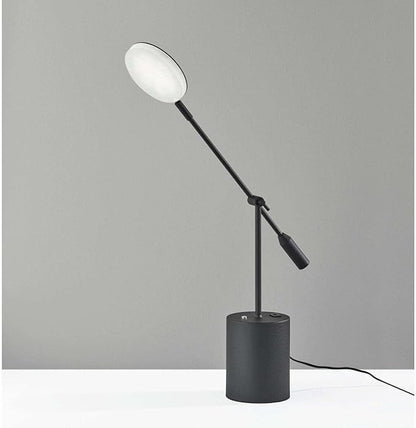 Adesso Home 2150-01 Contemporary Modern LED Desk Lamp from Grover Collection in Black Finish, 4.75 inches - LeafyLoom