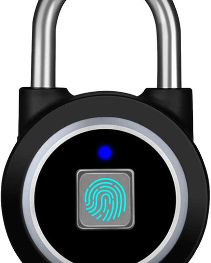 Fingerprint Padlock, Bluetooth Lock, Mobile APP, MEGAFEIS Smart Padlock with Keyless Biometric, Water Resistant, Suitable for Gym, Sports, Bike, School, Fence and Storage(Black) MEGAFEIS