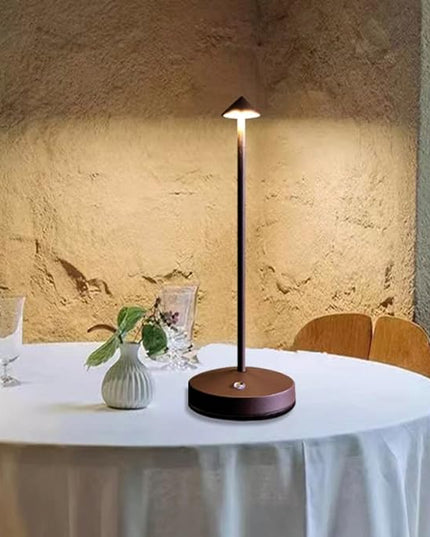 Cordless Table Lamps,Rechargeable Led Touch Bar Lamp, Portable Battery Desk Lamp,2 Level Brightness Dimmable Night Light,Minimalist Design, for Living Room/Restaurant/Couple Dinner/(Rust) - LeafyLoom