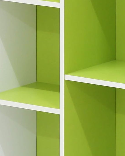 FURINNO 11107WH-GR 7 Reversible, 11-Cube, White Green - LeafyLoom