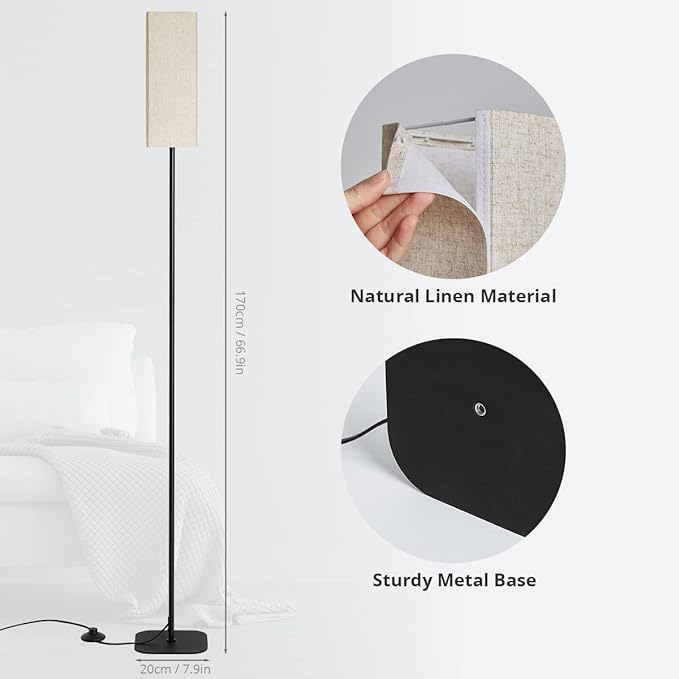 Floor Lampswith LED Bulb for Living Room, Modern LED Standing Lamp Reading Light 3 Color Temperatures Adjustable Bedside Lamps for Bedroom Living Room Office Decor - LeafyLoom