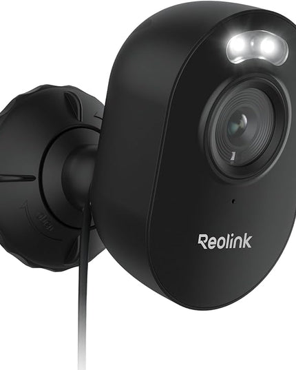 REOLINK Wireless Outdoor Security Camera Lumus 2K(Black), 4MP Spotlight Color Night Vision, 2.4/5GHz Dual-Band WiFi Plug in Camera, Smart Person/Vehicle/Animal Detection, Two-Way Talk, Local Storage REOLINK